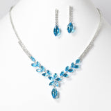 99695, MARQUISE CUBIC ZIRCONIA ACCENT CRYSTAL RHINESTONE NECKLACE