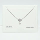 99707, 14K GOLD DIPPED, DAINTY CZ STAR NECKLACE