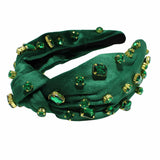 99728, MULTI SHAPE RHINESTONE VELVET HEADBAND