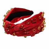 99728, MULTI SHAPE RHINESTONE VELVET HEADBAND