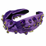 99728, MULTI SHAPE RHINESTONE VELVET HEADBAND