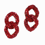 99742, BLING RHINESTONE CHAIN EARRING