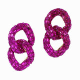 99742, BLING RHINESTONE CHAIN EARRING