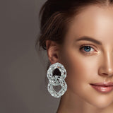 99742, BLING RHINESTONE CHAIN EARRING