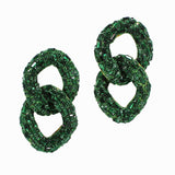 99742, BLING RHINESTONE CHAIN EARRING