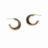99762, TEXTURED ROUND HOOP POST EARRING