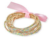 99771, CRYSTAL RHINESTONE STRETCH BRACELET SET