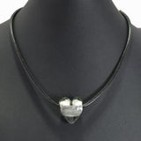 99777, HEART ACRYLIC SLIDE PENDANT NECKLACE