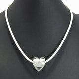 99777, HEART ACRYLIC SLIDE PENDANT NECKLACE