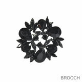 99806, FLORAL RHINESTONE PIN BROOCH