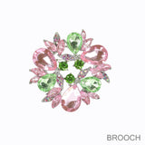 99806, FLORAL RHINESTONE PIN BROOCH