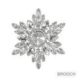 99807, FLOWER RHINESTONE PIN BROOCH