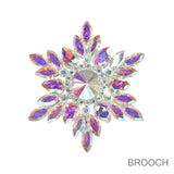99807, FLOWER RHINESTONE PIN BROOCH