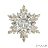 99807, FLOWER RHINESTONE PIN BROOCH