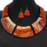 99812, GEOMETRIC CELLULOID ACETATE NECKLACE