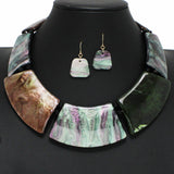 99812, GEOMETRIC CELLULOID ACETATE NECKLACE