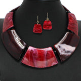 99812, GEOMETRIC CELLULOID ACETATE NECKLACE