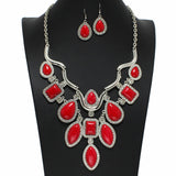 99818, WESTERN GEOMETRIC TURQUOISE STONE NECKLACE