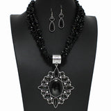 99819, WESTERN CONCHO WITH TURQUOISE STONE NECKLACE