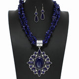 99819, WESTERN CONCHO WITH TURQUOISE STONE NECKLACE