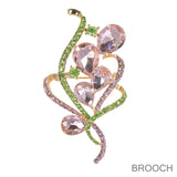 99824, TEARDROP ACCENT CRYSTAL RHINESTONE PIN BROOCH