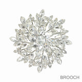 99825, MARQUISE RHINESTONE FLOWER PIN BROOCH