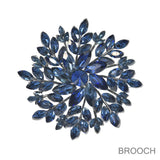 99825, MARQUISE RHINESTONE FLOWER PIN BROOCH