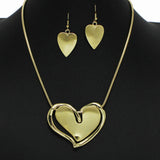 99828, WAVY HEART SLIDE METAL NECKLACE