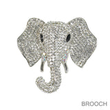 99831, ELEPHANT CRYSTAL RHINESTONE PIN BROOCH