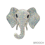 99831, ELEPHANT CRYSTAL RHINESTONE PIN BROOCH