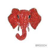 99831, ELEPHANT CRYSTAL RHINESTONE PIN BROOCH