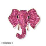 99831, ELEPHANT CRYSTAL RHINESTONE PIN BROOCH