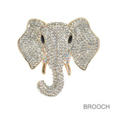 99831, ELEPHANT CRYSTAL RHINESTONE PIN BROOCH