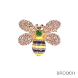 99833, BUMBLE BEE CRYSTAL RHINESTONE PIN BROOCH