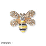 99833, BUMBLE BEE CRYSTAL RHINESTONE PIN BROOCH