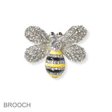 99833, BUMBLE BEE CRYSTAL RHINESTONE PIN BROOCH