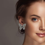 99851, BUTTERFLY CRYSTAL RHINESTONE EARRING