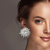 99860, SUNFLOWER METAL STUD EARRING