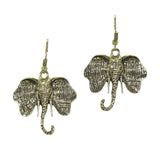 99863, ELEPHANT METAL DANGLE EARRING