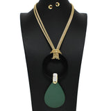 99876, GEOMETRIC DROP NECKLACE