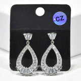 99911, TEARDROP CUBIC ZIRCONIA DANGLE EARRING