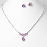 99927, TEARDROP CUBIC ZIRCONIA ACCENT CRYSTAL RHINESTONE NECKLACE