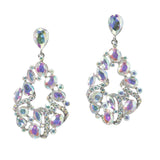 99932, MULTI SHAPE RHINESTONE DANGLE EARRING
