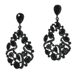 99932, MULTI SHAPE RHINESTONE DANGLE EARRING