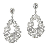 99932, MULTI SHAPE RHINESTONE DANGLE EARRING