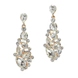 99933, MULTI SHAPE RHINESTONE DANGLE EARRING