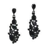 99933, MULTI SHAPE RHINESTONE DANGLE EARRING