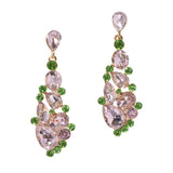 99933, MULTI SHAPE RHINESTONE DANGLE EARRING