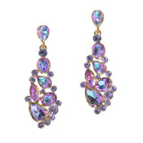 99933, MULTI SHAPE RHINESTONE DANGLE EARRING