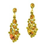 99933, MULTI SHAPE RHINESTONE DANGLE EARRING